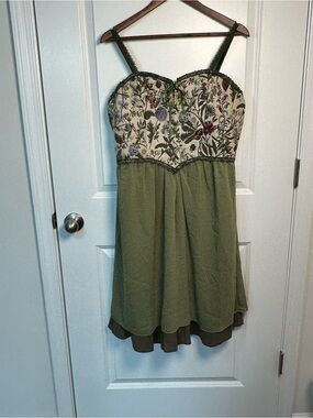 ROMWE Fairycore Women’s Olive Green Dress Size 1x